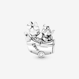 Pandora ékszer Disney Mickey és Minnie repülőben ezüst charm 790108C00