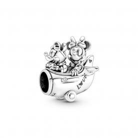 Pandora ékszer Disney Mickey és Minnie repülőben ezüst charm 790108C00