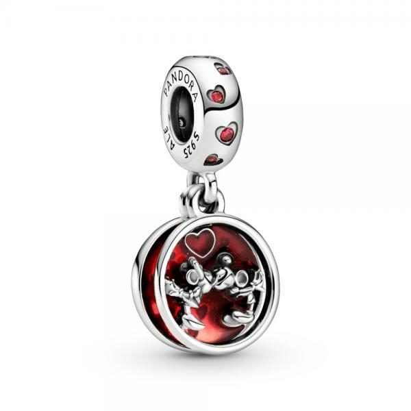 Pandora ékszer Disney Mickey és Minnie szerelem és csókok ezüst charm 799298C01