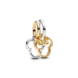 Pandora ékszer Disney Mickey és Minnie sziluett függő dupla charm 763650C01