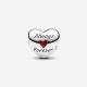 Pandora ékszer Disney Mickey és Minnie szív ezüst charm 793092C01