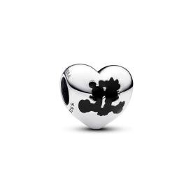 Pandora ékszer Disney Mickey és Minnie szív ezüst charm 793092C01