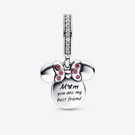 Pandora ékszer Disney Minnie egér sziluett dupla függő charm 782615C01