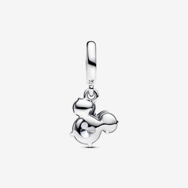 Pandora ékszer Disney Minnie egér sziluett piros masnival charm 793533C01
