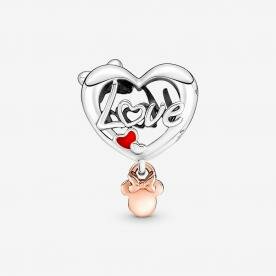 Pandora ékszer Disney Minnie Mom szív ezüst charm 781142C01