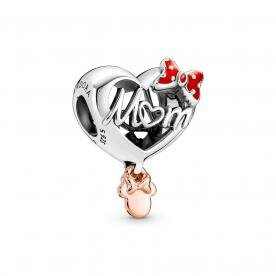 Pandora ékszer Disney Minnie Mom szív ezüst charm 781142C01