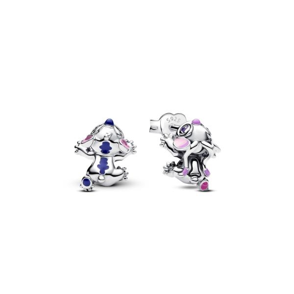 Pandora ékszer Disney Stitch és Angel ezüst fülbevaló 293741C01