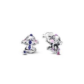 Pandora ékszer Disney Stitch és Angel ezüst fülbevaló 293741C01
