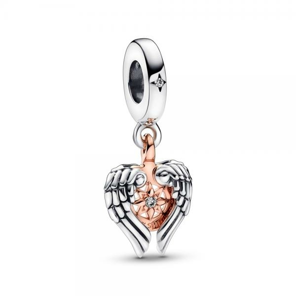 Pandora ékszer Égi iránytű angyalszárnyakkal bicolor charm 782359C01