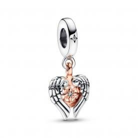 Pandora ékszer Égi iránytű angyalszárnyakkal bicolor charm 782359C01