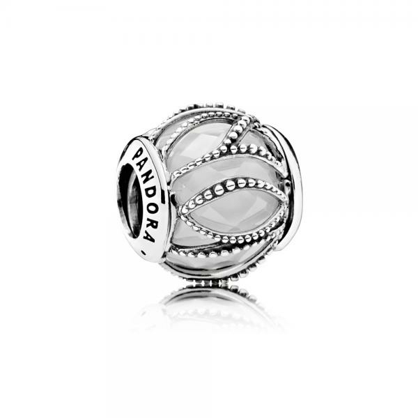 Pandora ékszer Egymásba fonódó ragyogás ezüst charm fehér cirkóniával 791968CZ