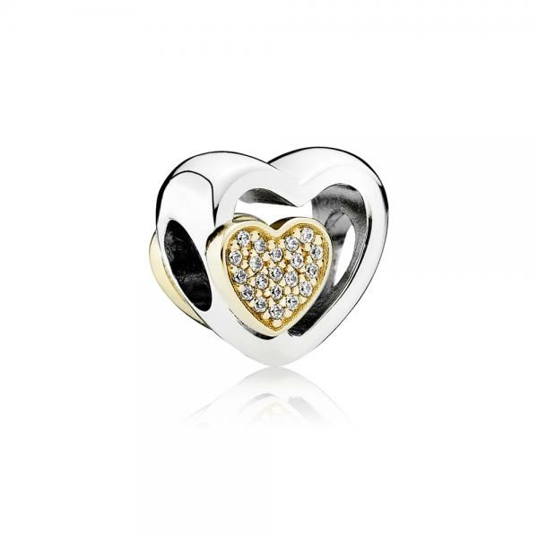 Pandora ékszer Együtt 14K arany ezüst charm cirkóniával 791806CZ