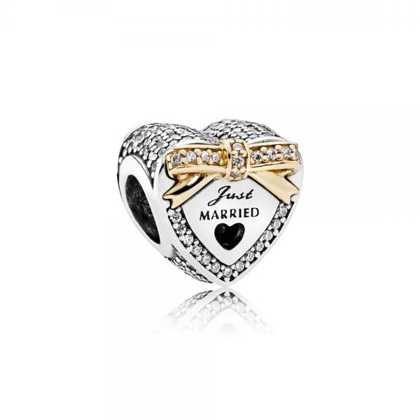 Pandora ékszer Esküvői szív ezüst charm 792083CZ
