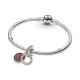 Pandora ékszer Ezüst függő charm piros kövekkel 799186C03