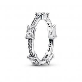 Pandora ékszer Ezüst gyűrű téglalap alakú cirkóniával 