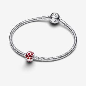 Pandora ékszer Ezüst klip piros szivekkel 793679C01