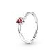 Pandora ékszer Ezüst solitaire gyűrű piros szívvel 