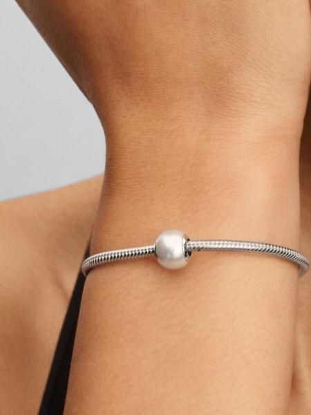 Pandora ékszer Fehér gömb ezüst charm 793781C01