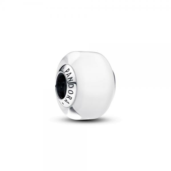 Pandora ékszer Fehér mini muránói üveg charm 793118C00