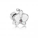 Pandora ékszer Fehér orchidea charm tűzzománccal 792074EN12