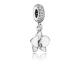Pandora ékszer Fehér orchidea függő ezüst charm 791554EN12