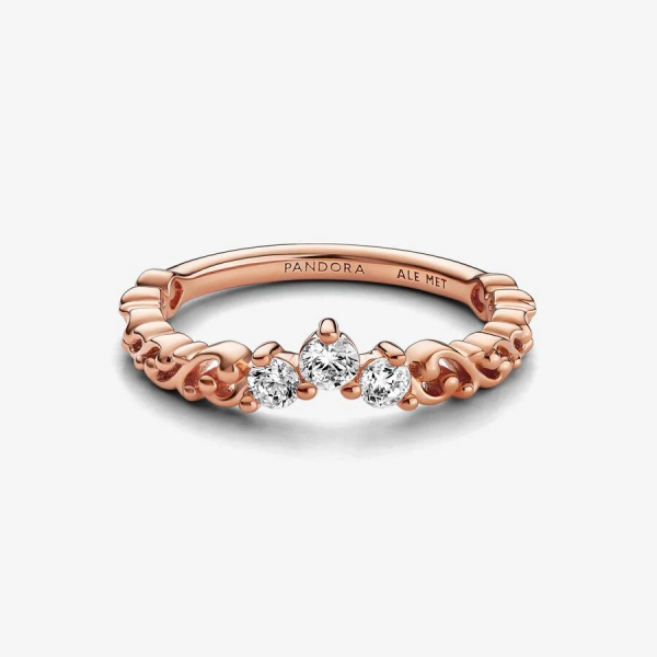 Pandora ékszer Fejedelmi tiara rozé gyűrű 