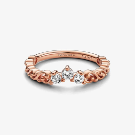 Pandora ékszer Fejedelmi tiara rozé gyűrű 