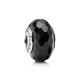 Pandora ékszer Fekete fazettált muránói üveg ezüst charm 791069
