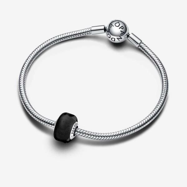 Pandora ékszer Fekete mini muránói üveg charm 793117C00