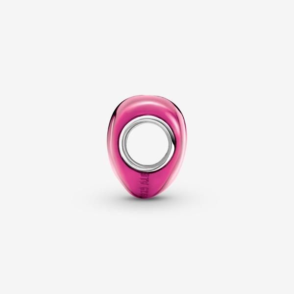 Pandora ékszer Fémes rózsaszín szív charm 793337C03