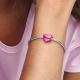 Pandora ékszer Fémes rózsaszín szív charm 793337C03