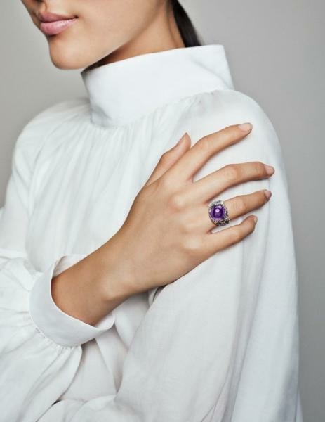 Pandora ékszer Fenséges lila szépség ezüst gyűrű 