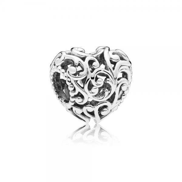 Pandora ékszer Fenséges szív ezüst charm 797672