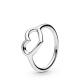 Pandora ékszer Fényes szív ezüst gyűrű 