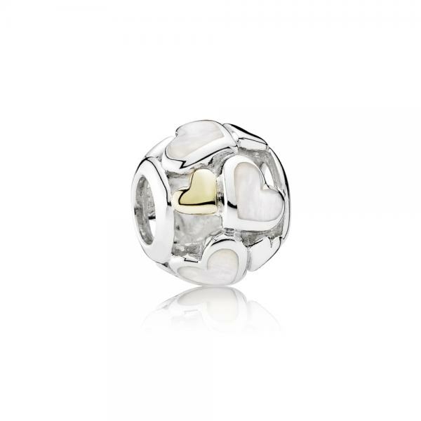 Pandora ékszer Fénylő szívek ezüst charm 791879MOP