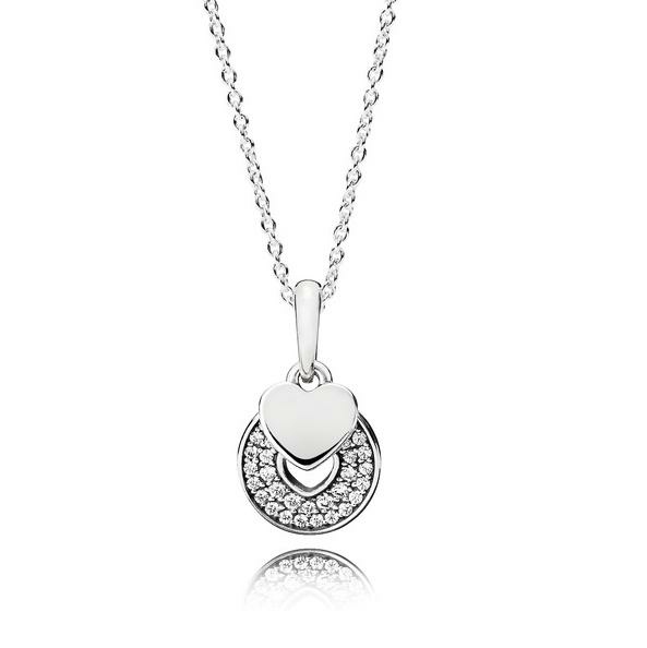 Pandora ékszer Fényűző szívek ezüst nyaklánc 390404CZ-70