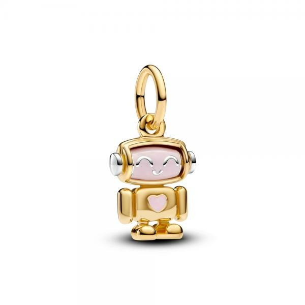 Pandora ékszer Forgatható robot shine függő charm 763441C01