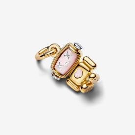 Pandora ékszer Forgatható robot shine függő charm 763441C01