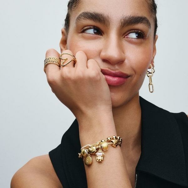 Pandora ékszer Forgatható robot shine függő charm 763441C01