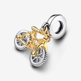 Pandora ékszer Forgó kerekű kéttónusú bicikli függő charm 763354C01