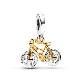 Pandora ékszer Forgó kerekű kéttónusú bicikli függő charm 763354C01