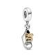 Pandora ékszer Függő kiscipő bicolor charm 799075C00