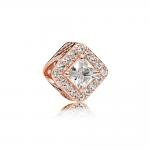Pandora ékszer Geometrikus ragyogás rozé charm 786206CZ