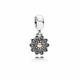 Pandora ékszer Gerbera függő ezüst charm 14K arannyal 791210