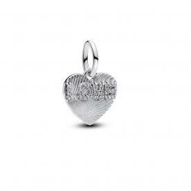 Pandora ékszer Gravírozható ezüst szív charm LOVE felirattal 793604C01