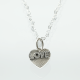 Pandora ékszer Gravírozható ezüst szív charm LOVE felirattal szett PSZ93