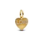 Pandora ékszer Gravírozható shine szív charm LOVE felirattal 763604C01