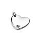 Pandora ékszer Gravírozható szív alakú ezüst színű nyakörvcímke 312270C00
