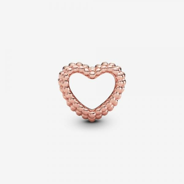 Pandora ékszer Gyöngyös szív rozé charm 787516