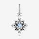 Pandora ékszer Hamupipőke kék csillag függő ezüst charm 399560C01